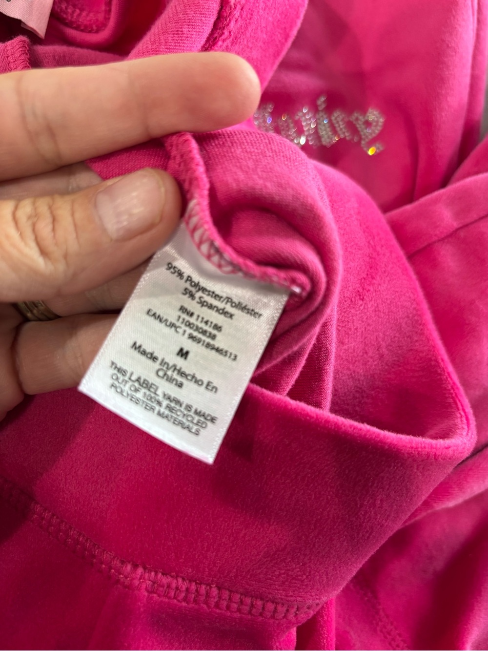 ⛱️Juicy Couture Y2K Neon Pink Velour Zip Hoodie & Pants Set - Picture 13 of 13